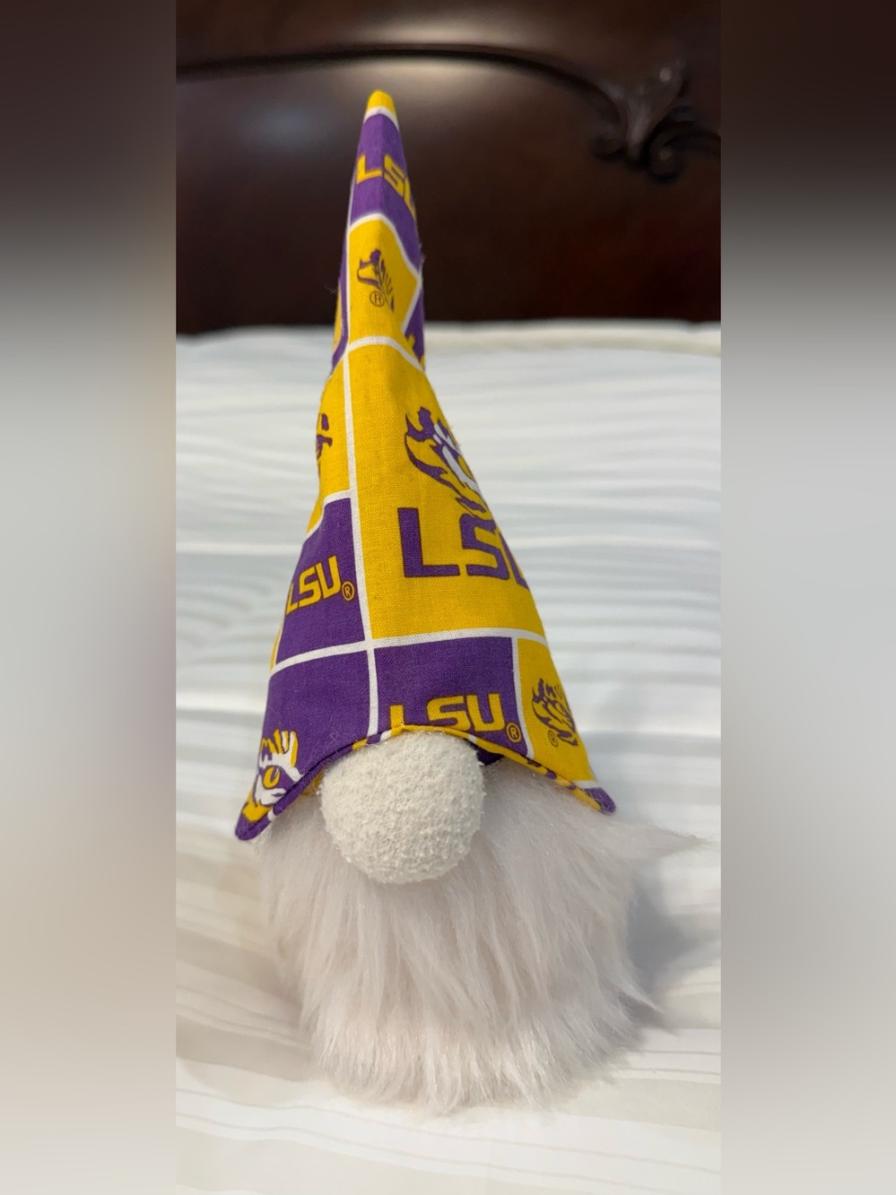LSU GNOME BEANIE unique one of a kind made.
